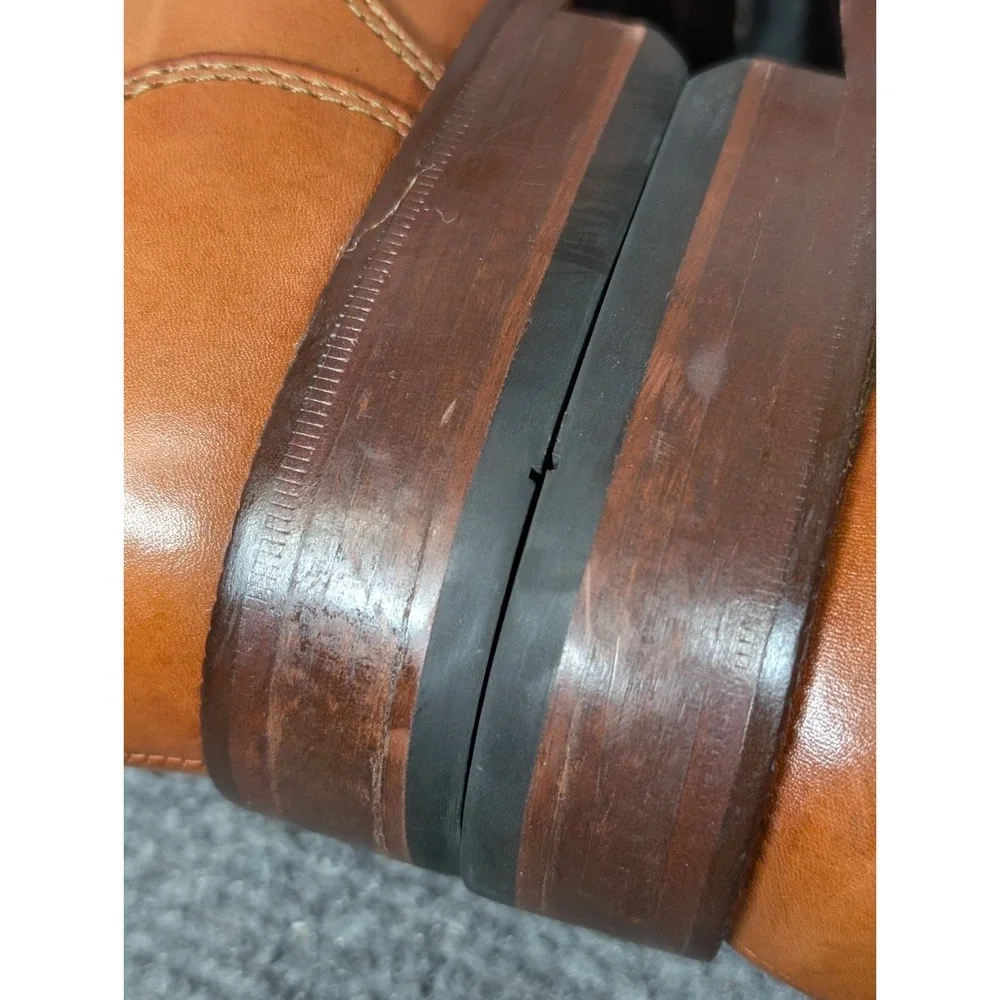Cole Haan Benton II Brown Leather Cap‎ Toe Dress Shoes C24120 Men's 8 M